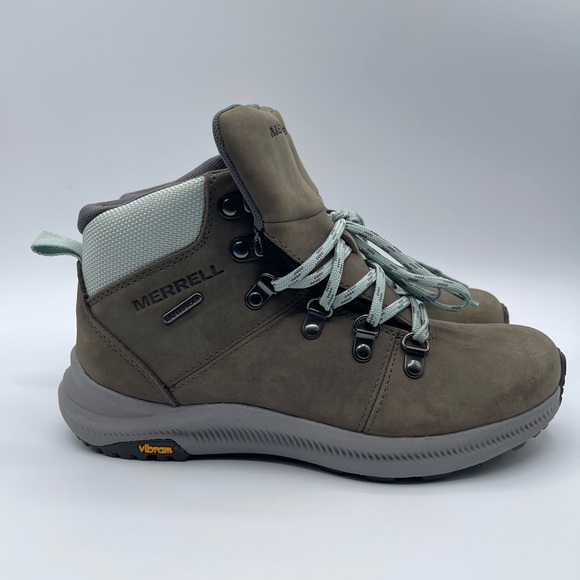 Merrell Shoes - MERRELL ONTARIO MID WATERPROOF WOMENS SIZE 6 LEATHER HIKING SHOE J036510